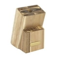 thumbnail image 5 of Farberware 15-Piece Triple Riveted Stainless Steel Knife Set with Acacia Block Blush Gold, 5 of 12