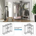 thumbnail image 5 of VIPEK 5 Tiers Wire Garment Rack Heavy Duty Clothes Rack Clothes Wardrobe Compact Extra Large Armoire Storage Rack Metal Clothing Rack, 74.4" L x 17.7" W x 76.8" H, Max Load 600LBS, V6 Black, 5 of 5