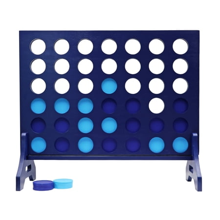 Tailgating Pros Premium Giant Four in a Row with Carrying Case - Jumbo Oversized Outdoor Yard Game - Connect Multiple Pucks in a Row to Win - Many Puck Colors Available!