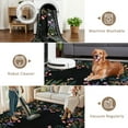thumbnail image 4 of Washable 10x13 Area Rugs, Large Living Room Rug, Non-Slip Soft Floral Rugs for Bedroom, Botanical Area Rug Carpet for Dining Room Guest Room (Black,10'x13'), 4 of 7