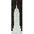 thumbnail image 2 of Mullan, Michael 11x24 White Modern Wood Framed Museum Art Print Titled - Empire State Building - Red, 2 of 4