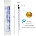 thumbnail image 4 of Paquete de 10 jeringas de plástico de 1 ml/cc, jeringas medidoras de líquidos, herramientas selladas individualmente con medición para laboratorios científicos, medición de líquidos, alimentación de m, 4 of 4