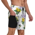 thumbnail image 3 of Goofa Lavender Flowers Printed Men's Swim Trunks Board Shorts Quick Dry Mens Swimming Trunks with Compression Liner,Breathable Fit Hawaii Beach Shorts-Large, 3 of 9