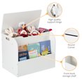 thumbnail image 3 of EastVita Toy Box, Kids Toy Chest & Storage Organizer with Front Bookshelf, Kids Toy Storage Bench with Safety Hinges, 3 of 7