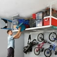 thumbnail image 6 of MonsterRax 4' x 8' Overhead Garage Storage Rack Holds 500 Pounds, White, 6 of 11