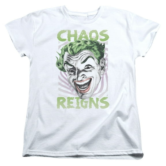 Batman Classic TV Chaos Reigns S/S Women's T-Shirt-White