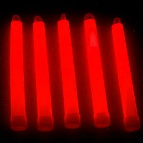 Glow Sticks Bulk Wholesale, 100ct 6" Glow Stick Light Sticks Red, Glow With Us Brand