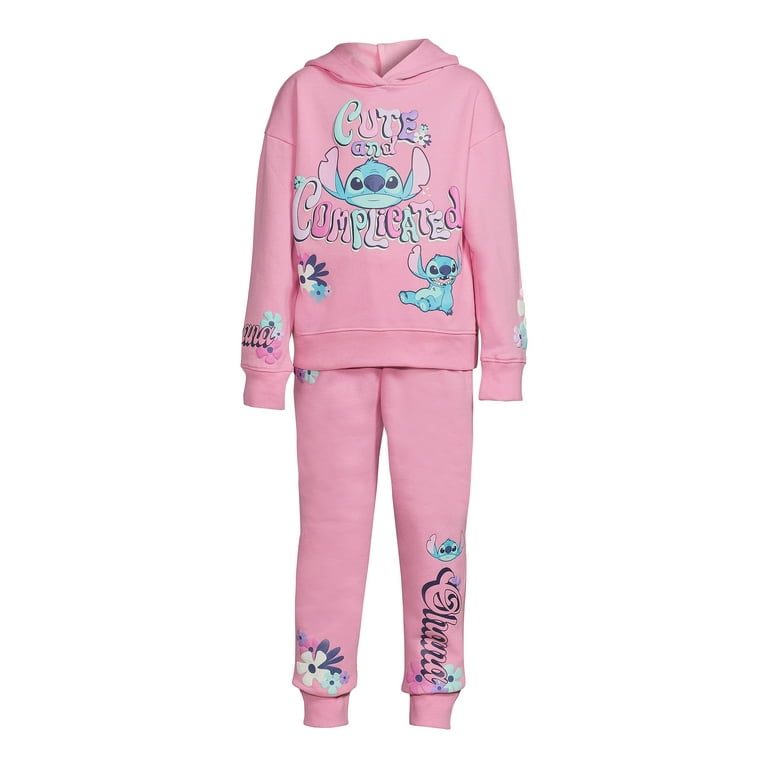 Disney Lilo & Stitch Jogger Sweatpants-Girls 4-16, Light Pink, 7-8