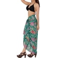 thumbnail image 4 of LA LEELA Women's Beach Wrap Bikini Wraps Sarong Cover up Skirt Bathing suit Swimsuit Cover Ups for Swimwear Women One Size Teal, Animal Skin, 4 of 6