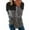 Gray, variant on Patlollav Clothes for Women Tops Fashion Long Sleeve Print Color Matching T-Shirt Slim Top