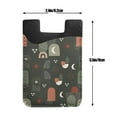 thumbnail image 6 of YFYANG Universal Adhesive Cell Phone Card Holder, Green Bohemian Abstract Geometric Leather Cell Phone Wallet Sticker, 6 of 6