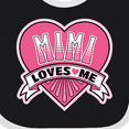 thumbnail image 4 of Inktastic Mimi Loves Me Girls Granddaughter Girls Baby Bib, 4 of 4