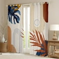 thumbnail image 2 of Homewish Boho Geometric Aesthetic Blackout Curtains Set of 2 (52x84 Each),Abstract Stripes Circles Window Curtains,Brown Beige Curtains and Drapes For Girl,Breathable Home Decor, 2 of 6