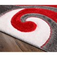 thumbnail image 3 of MDA Home Santorini Red/Gray Shag Polyester Area Rug - 8' x 10', 3 of 4