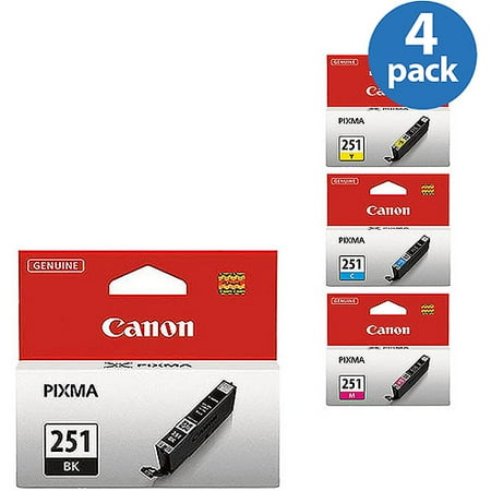 Canon CLI 251 4 Pack Ink Value Bundle