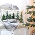 thumbnail image 4 of Farmhouse Christmas Tree Pillow Covers 12x20 Inch Rustic Forest Green Christmas Decorations Lumbar Christmas Pillows Christmas Throw Pillows Cases Winter Holiday Decor for Home Couch, 4 of 6