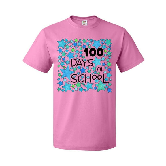 Inktastic 100 Days of School Stars in Blue T-Shirt
