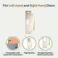thumbnail image 4 of Mega Handles Standard ASA Strike Plate for Doors | Stainless Steel with Easy Installation Mounting Hardware, 4 of 5