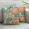 thumbnail image 3 of ONETECH MangGou Chinoiserie Style Home Decorative Cushion Cover Pillowcase Pink Pillow Floral Pink Fuchsia Ivory Teal Orange Pillow Cover Designer Throw Blush Pink Pillow, 3 of 5