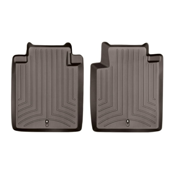 WeatherTech Custom Fit FloorLiners compatible with 2015-2019 Infiniti Q70 - 2nd Row (2-Piece Liner), Cocoa