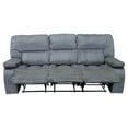 thumbnail image 6 of Pemberly Row Contemporary Polyester Manual Triple Reclining Sofa in Gray, 6 of 11