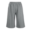 thumbnail image 4 of ZACPNCV Boys Girls Capri Sweatpants Elastic Waist Drawstring Lounge Capris Wide Leg Cropped Pants with Pockets Workout Joggers 9-10Years Gray, 4 of 9