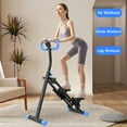thumbnail image 4 of Ambifirner Upgraded Vertical Climber Machine with Display - 265LB Capacity, Foldable Full-Body Workout Equipment for Home, Adjustable Handlebar, Blue, 4 of 9