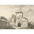 thumbnail image 3 of Jean-Jacques de Boissieu 18x14 Black Modern Framed Museum Art Print Titled - Landscape with People Amid&nbsp;Ruins, 3 of 5