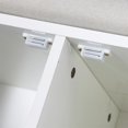 thumbnail image 6 of Hommoo Modern Shoe Storage Bench with Cushion, Entryway Shoe Rack Bench with Shutter Doors, Shoe Cabinet with Adjustable Shelves, Ancient White, 6 of 7