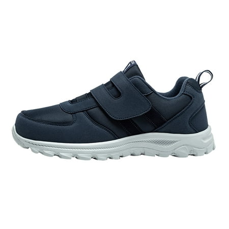 

SEMIMAY Couple Models Men s Middle Aged And Elderly Light And Comfortable Non Slip Hook Loop Walking Sport Shoes Dark Blue