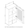 thumbnail image 3 of FURINNO 16072WH Indo Wide Wall Cabinet, 15.8 Inch, White, 3 of 5
