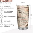 thumbnail image 4 of Gifts for Wife - Wife Gifts from Husband - I Love You Gifts for Her for Anniversary, Birthday Gifts for Wife, Wife Christmas Gift Ideas - Wife Airmail 20oz Stainless Steel Tumbler, 4 of 6