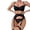 Black, variant on JSGEK Sexy 3 Piece Lingerie Set for Women Bra Panty and Garter Belt Set with Lace Trim Adjustable Straps Intimate Nightwear for Women Black M
