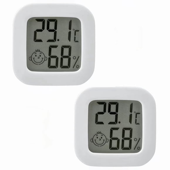 Indoor Thermometer Hygrometer, 2PCS Mini High Accuracy Digital Indoor Hygrometer Thermometer, Accurate Thermometer and Hygrometer for Home, Office, Re