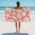 thumbnail image 3 of Beach Towel Shell Starfish Bath Pool Towels Pink Coastal Coral Conch Absorbent Beach Towel Soft Large Quick Dry Lightweight Camping Travel Sports Yoga Gym Swim Towels for Adult 35x70 Inch, 3 of 9