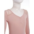 thumbnail image 3 of Alvivi Kids Girls Long Sleeve Ballet Dance Tutu Dress Ballroom Leotard Dancewear Light Pink 11-12, 3 of 7