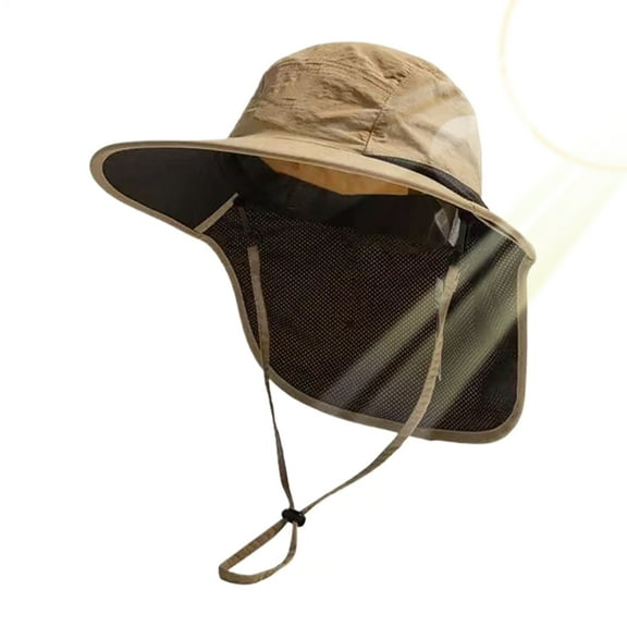 SHZONS Sun Hats for Men Neck Flap Caps Adjustable Sun Bucket Protection Hat with Neck Flap Cooling Breathable for Women Men Outdoor Activities Hiking Fishing Running for sale