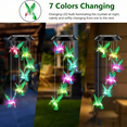 thumbnail image 5 of BSHAPPLUS® Wind Chimes, Solar Hummingbird Wind Chimes Waterproof Outdoor Lights Color Changing LED for Party Night Garden Birthday Gifts, 5 of 8