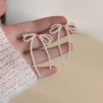 thumbnail image 6 of AOOOWER Bowknot Earrings Niche Design Geometric Earrings Temperament Sweet Ear Jewelry, 6 of 11