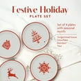 thumbnail image 2 of BIA Cordon Bleu Holiday Festive Round Stoneware Stackable Party Plate Set 4-Piece 6-Inch, 2 of 7