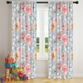 thumbnail image 5 of Blackout Kids Curtains,Pioneer Flower Floral Print Pattern Childrens Insulated Curtains Set Of 2,Bedroom Essentials,Toddler Room Decor 42"x84", 5 of 5
