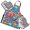 Cartoon Colorful Sea Animals, variant on Fun Corgi Dogs 5 Pcs Kitchen Set Heat Resistant Oven Mitts and Non-Slip Pot Holders with Adjustable Cooking Apron