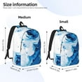 thumbnail image 2 of Fotbe Blue White Fluid Art Mochila de Lona con Estampado, Mochila Duradera, Mochila Versátil de Alta Calidad, Mochila Compacta Vintage-Small, 2 of 5