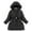 Black, variant on Krdevn Long Waist Winter Coat for Girls with Warm Filling and Detachable Hood,120=L