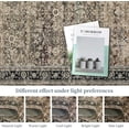 thumbnail image 7 of 5x7 Vintage Floral Rug, Brown, Non-Slip Backing, Washable, Low Pile, Soft, Indoor, Oriental, Distressed, Throw Carpet, Nursery, Dining., 7 of 7