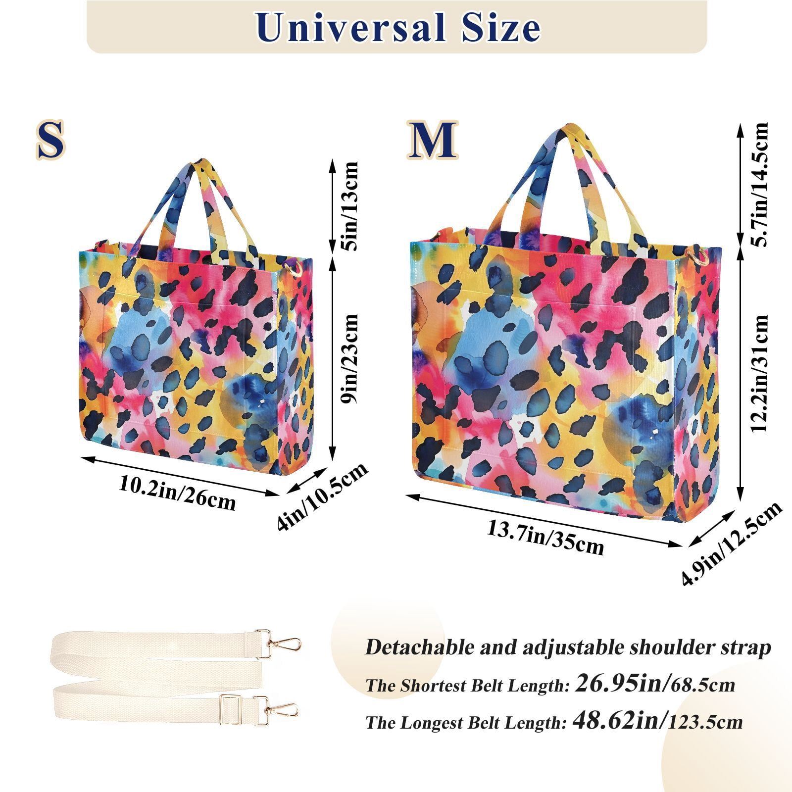 Leopard Print Colorful Corduroy Tote Bag Handbag Large Messenger