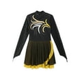 thumbnail image 3 of DPOIS Kids Girls Long Sleeve Shiny Rhinestone Figure Ice Skating Dress Yellow 14, 3 of 5