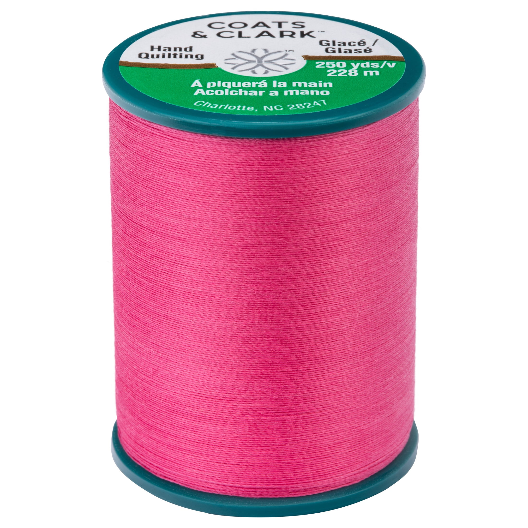 (3 pack) Coats & Clark Dual Duty Hand Quilting Hot Pink Cotton/Polyester Thread, 250 Yards/ 228 Meters