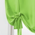 thumbnail image 1 of Nvzi Cortina corta de una pieza, opaca, de color liso, con cordones, ideal para ventanas pequeñas en cocinas, cafeterías y baños. Estilo con barra, color verde, 39,37 x 55,12 pulgadas., 1 of 5