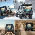 thumbnail image 7 of PISONIC Mountain Graphic Spare Tire Cover Weatherproof Universal Wheel Protectors for RV Camper Travel Trailer SUV Truck 16 inch, 7 of 7
